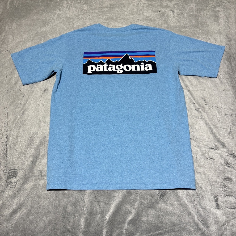Patagonia Men Size S Reg Fit Responsibili-Tee Blue Short Sleeve Shirt 38504